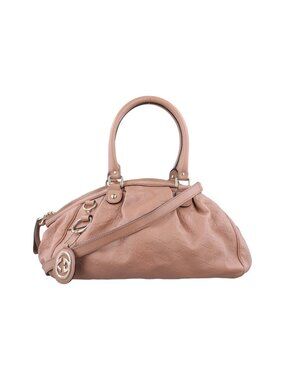Gucci Ski Diamante Pink Leather Messenger Bag